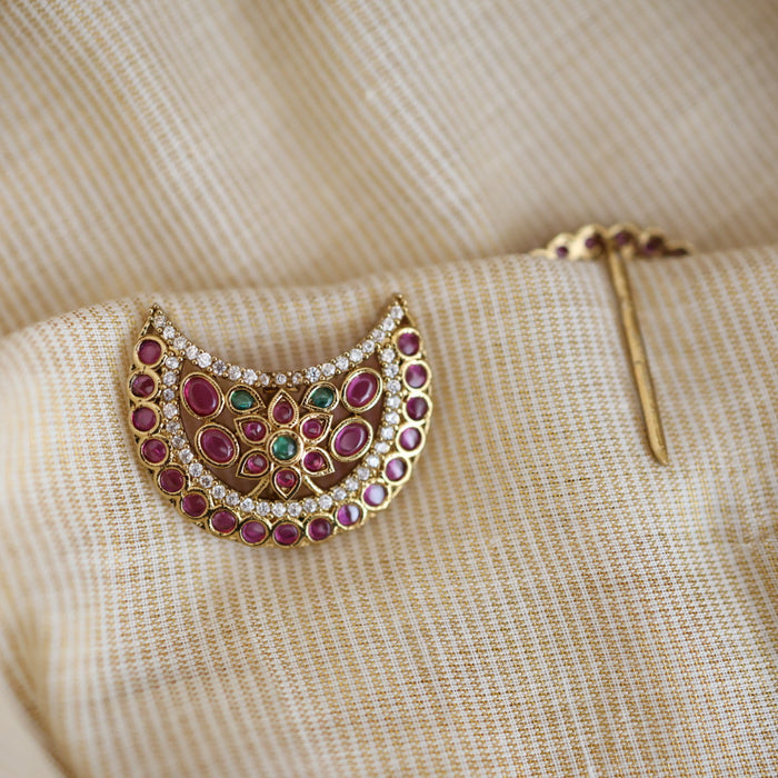 Ruby green stone sun and moon hair accessories HA0033
