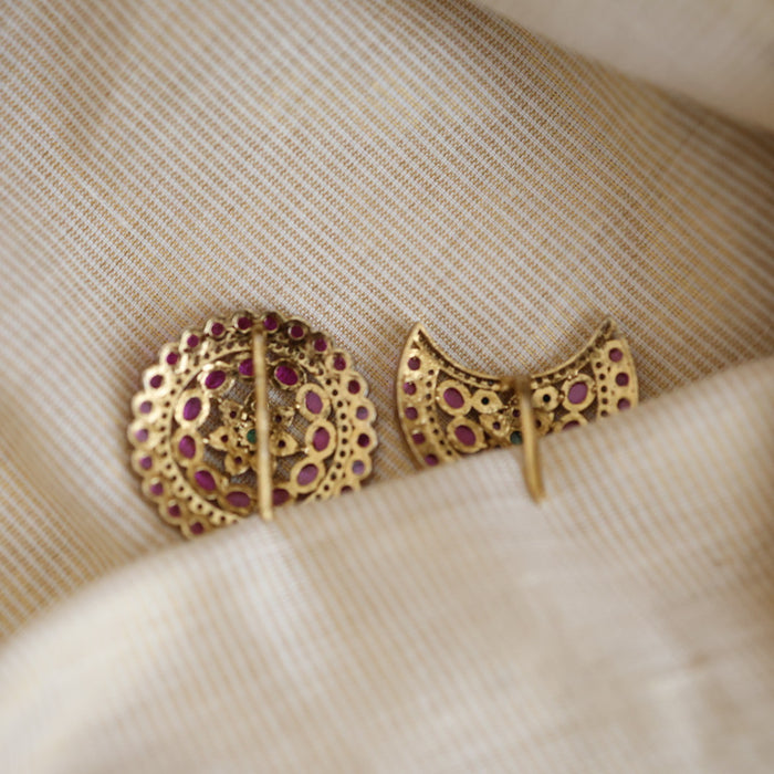 Ruby green stone sun and moon hair accessories HA0033
