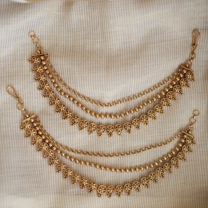 Antique 3 layer gold mattal ear accessories HM112