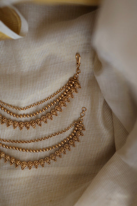 Antique 3 layer gold mattal ear accessories HM112