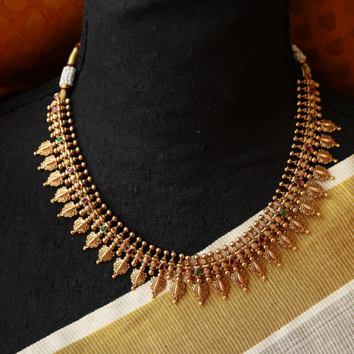 Antique short necklace and earrings SS115027