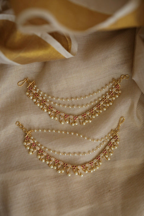 Heritage 3 layer gold mattal ear accessories HM112