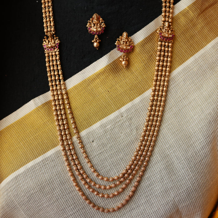 Antique long necklace with earrings LL03567