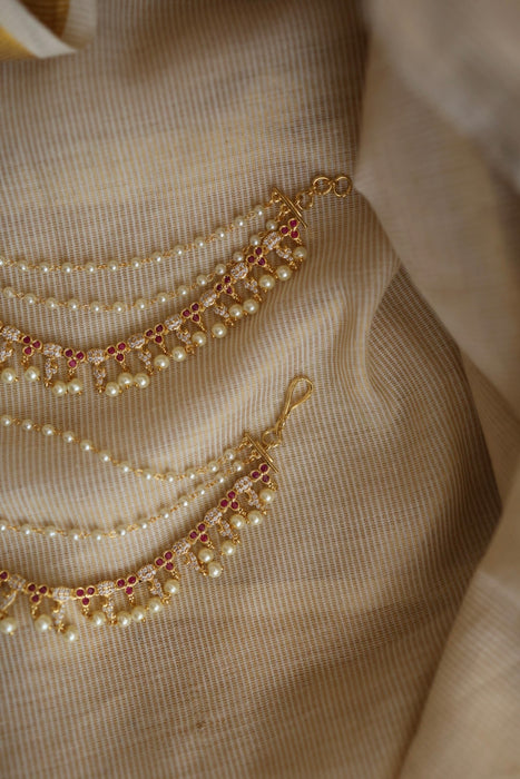 Heritage 3 layer gold mattal ear accessories HM112