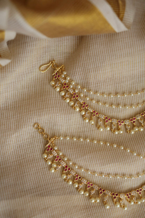 Heritage 3 layer gold mattal ear accessories HM112