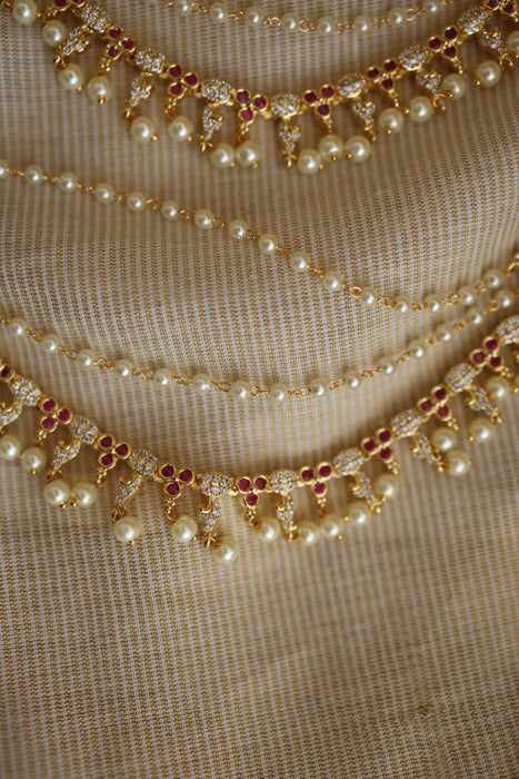 Heritage 3 layer gold mattal ear accessories HM112