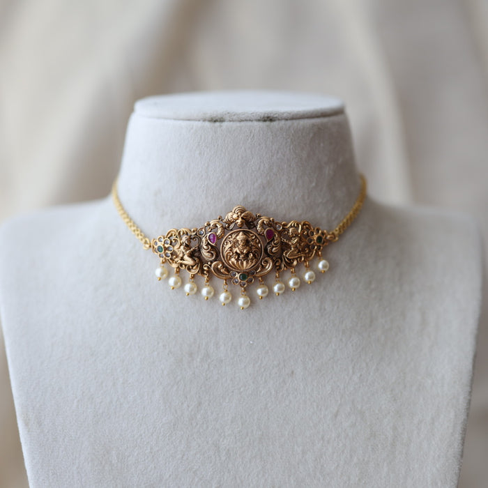 Antique choker necklace with earrings CCB18394