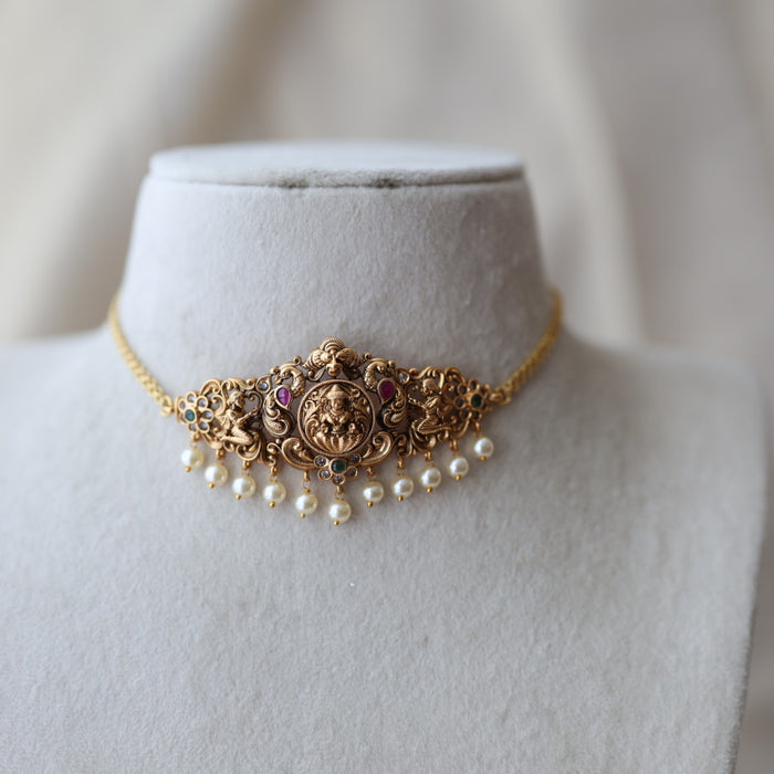Antique choker necklace with earrings CCB18394
