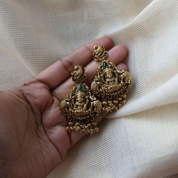 Antique temple design drop earrings  AD1223