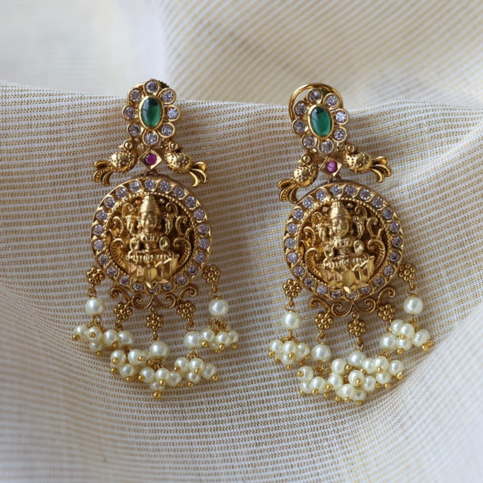 Antique temple design jumka earrings  AD4322