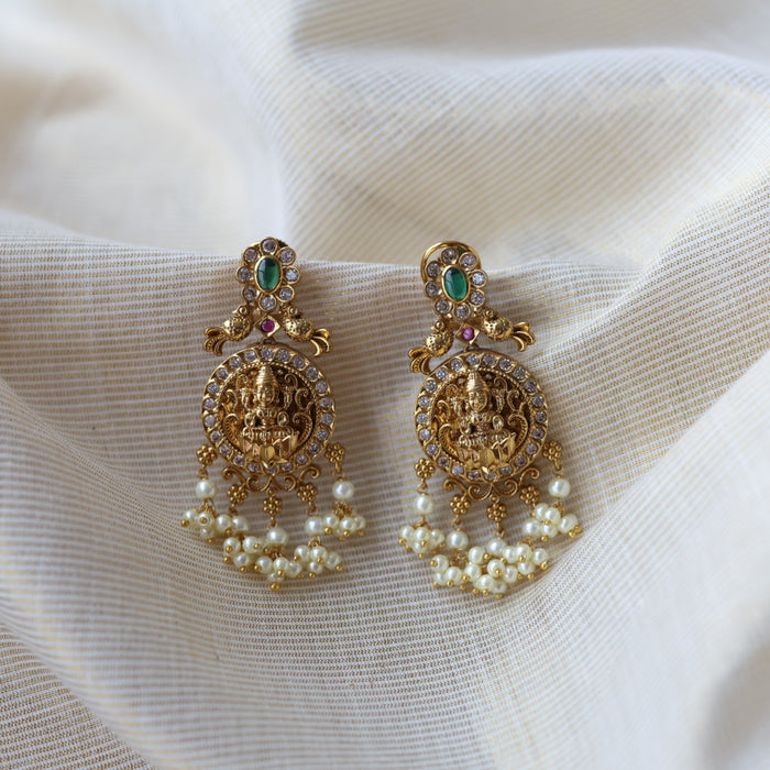 Antique temple design jumka earrings  AD4322