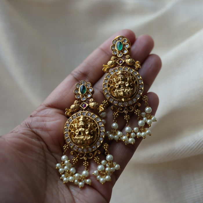 Antique temple design jumka earrings  AD4322