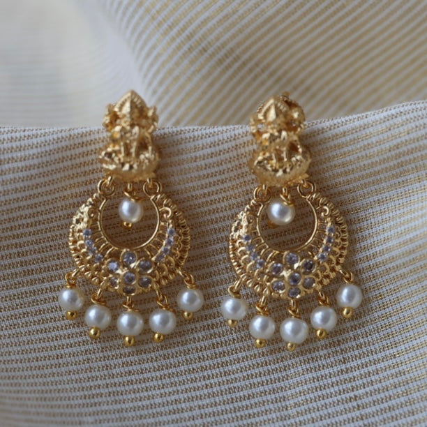 Heritage temple design drop earrings  HJ4322