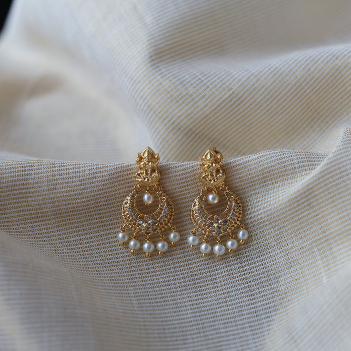 Heritage temple design drop earrings  HJ4322