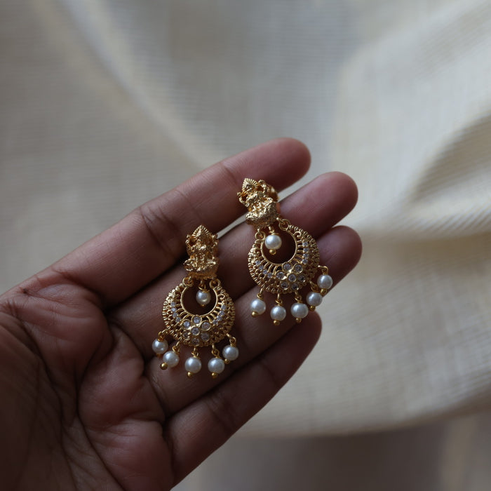 Heritage temple design drop earrings  HJ4322