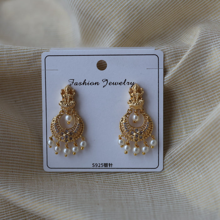 Heritage temple design drop earrings  HJ4322