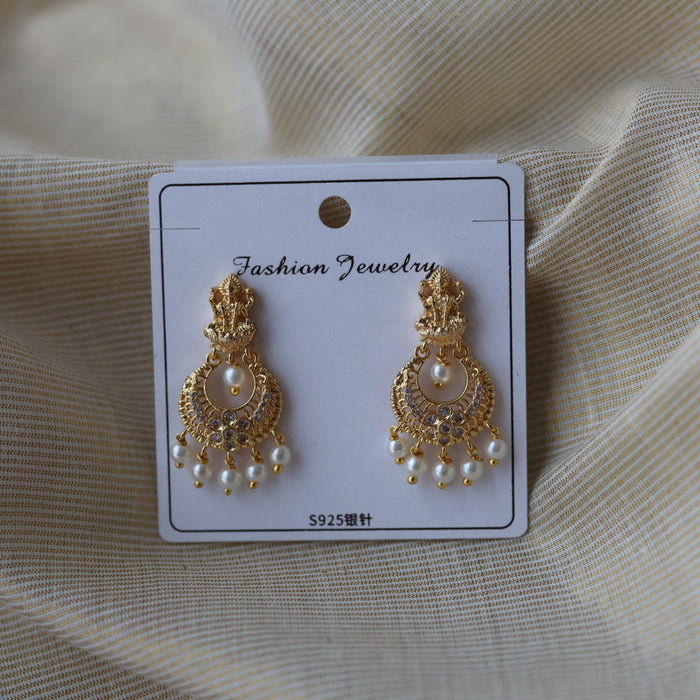 Heritage temple design drop earrings  HJ4322