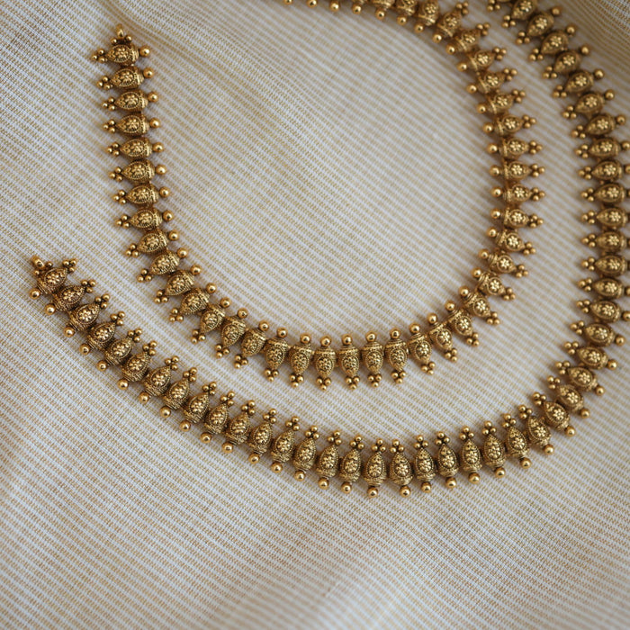 Antique gold traditional payal AN9544