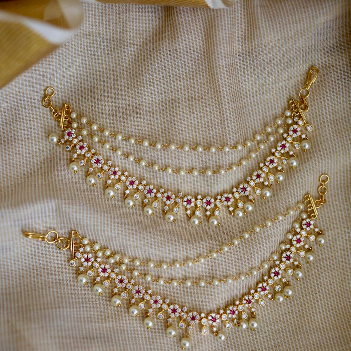 Heritage 3 layer gold mattal ear accessories HM11234