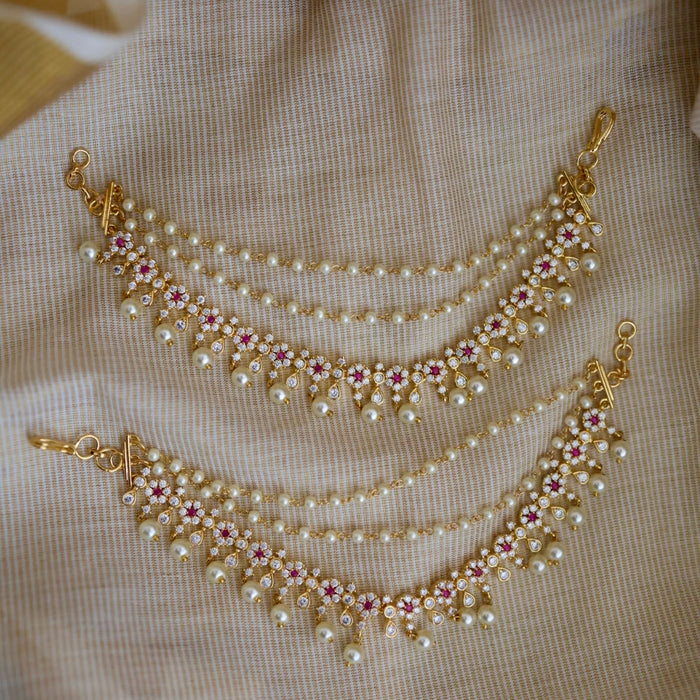 Heritage 3 layer gold mattal ear accessories HM11234