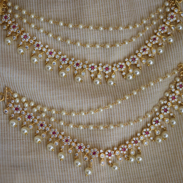 Heritage 3 layer gold mattal ear accessories HM11234