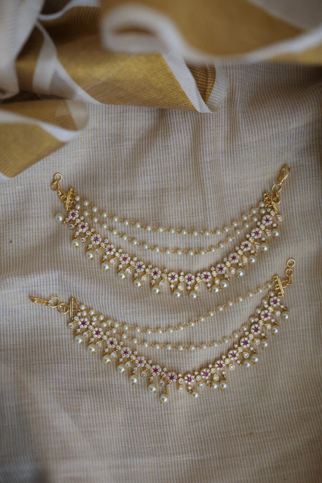 Heritage 3 layer gold mattal ear accessories HM11234