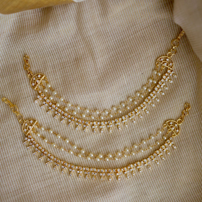 Heritage 3 layer gold mattal ear accessories HM11299