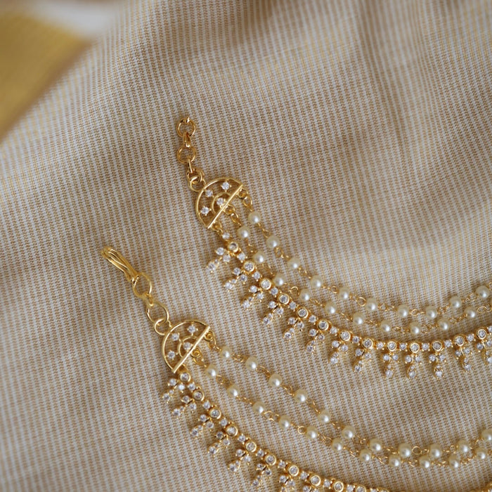 Heritage 3 layer gold mattal ear accessories HM11299