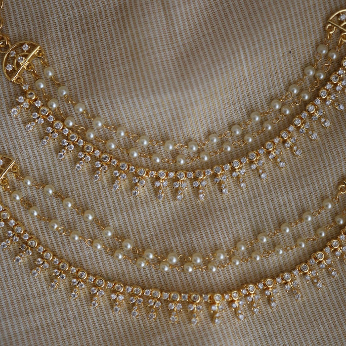Heritage 3 layer gold mattal ear accessories HM11299