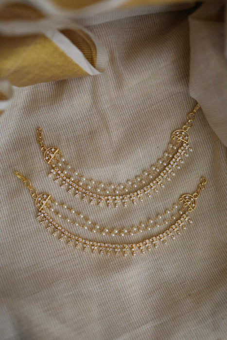Heritage 3 layer gold mattal ear accessories HM11299