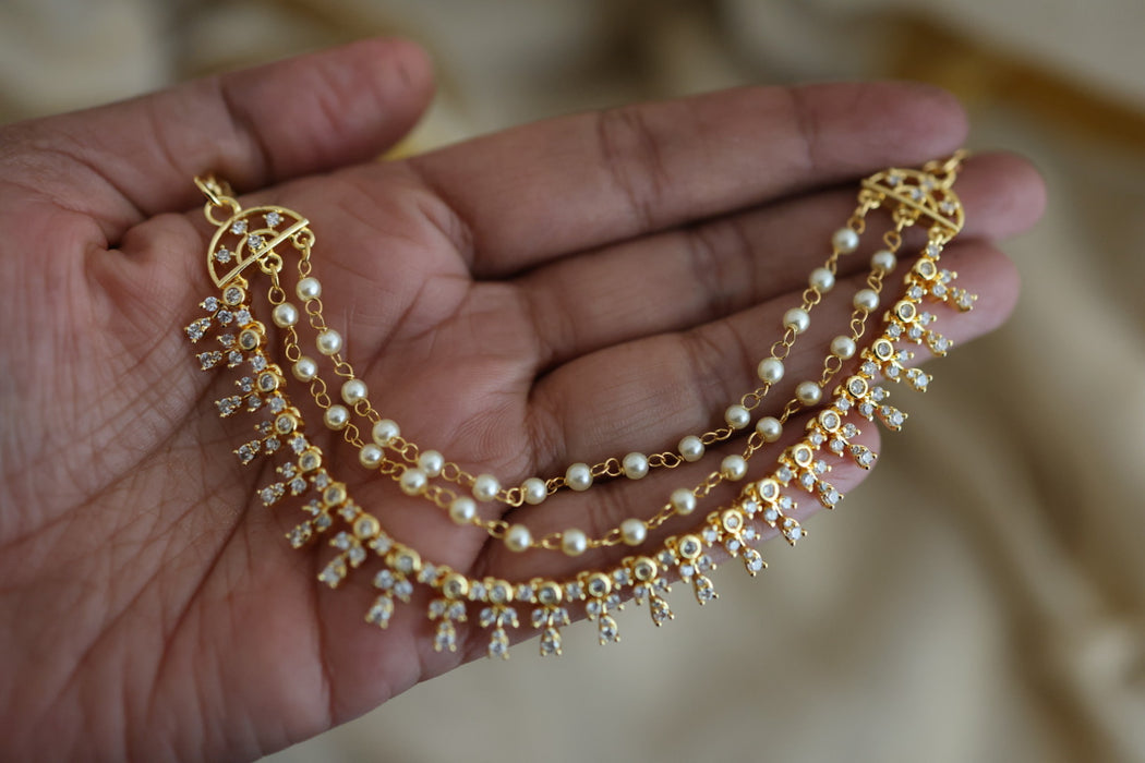 Heritage 3 layer gold mattal ear accessories HM11299