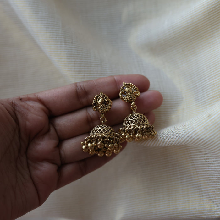 Antique gold jumka earrings  AJ4714