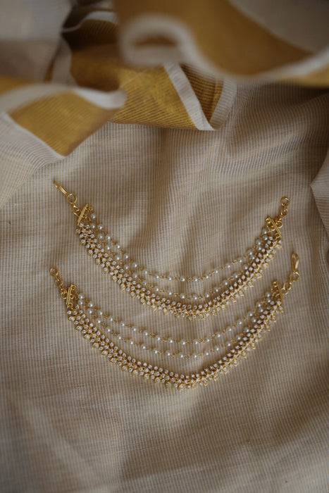 Heritage 3 layer gold mattal ear accessories HM1189