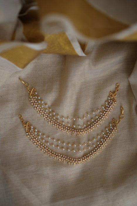 Heritage 3 layer gold mattal ear accessories HM1189