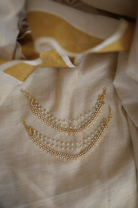 Heritage 3 layer gold mattal ear accessories HM1189