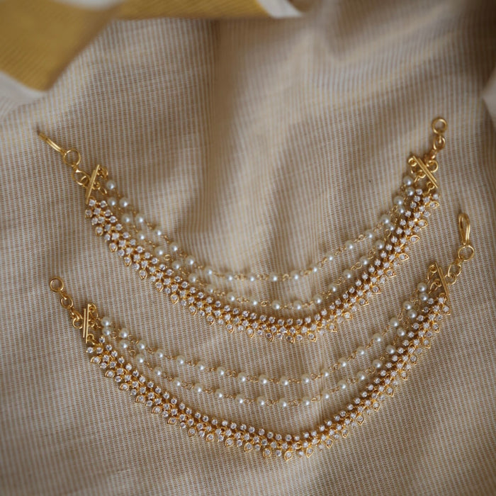 Heritage 3 layer gold mattal ear accessories HM1189