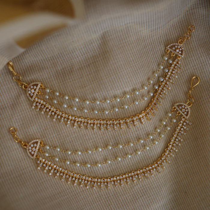 Heritage 3 layer gold mattal ear accessories HM11256