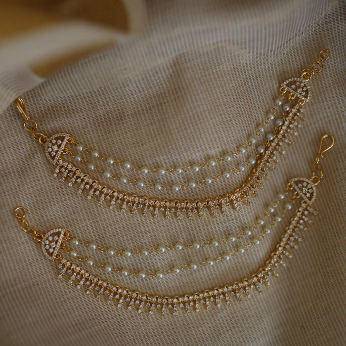 Heritage 3 layer gold mattal ear accessories HM11256
