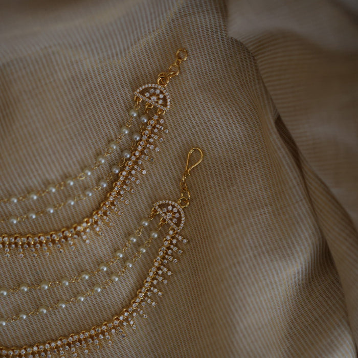 Heritage 3 layer gold mattal ear accessories HM11256