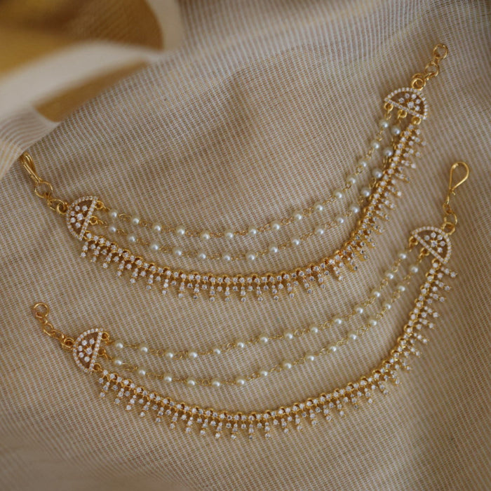 Heritage 3 layer gold mattal ear accessories HM11256