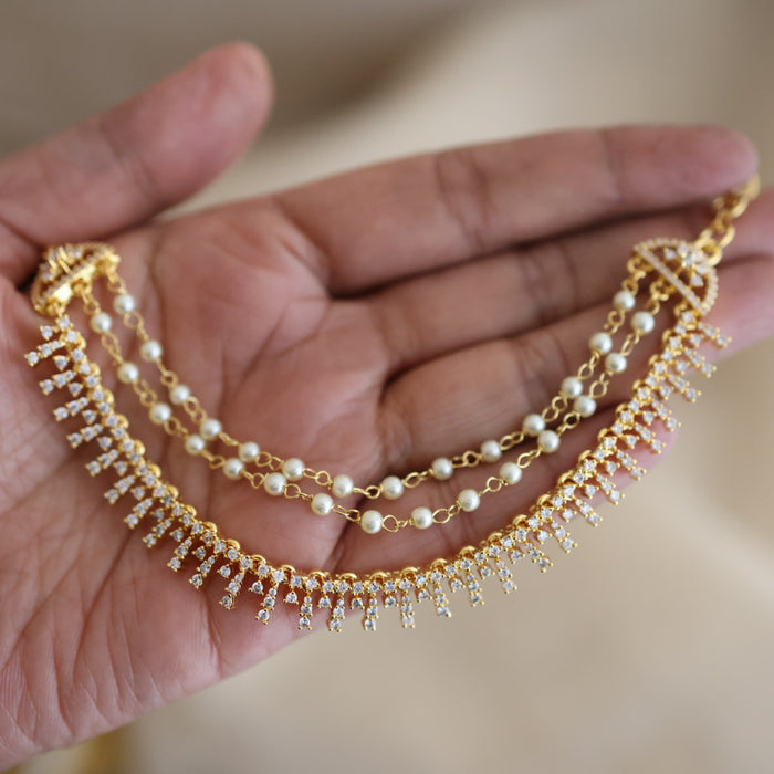 Heritage 3 layer gold mattal ear accessories HM11256