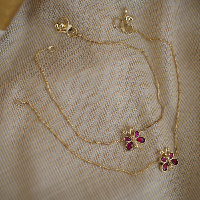 Heritage gold traditional payal HAN121