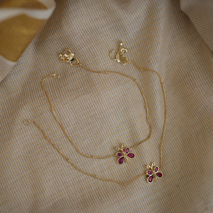 Heritage gold traditional payal HAN121