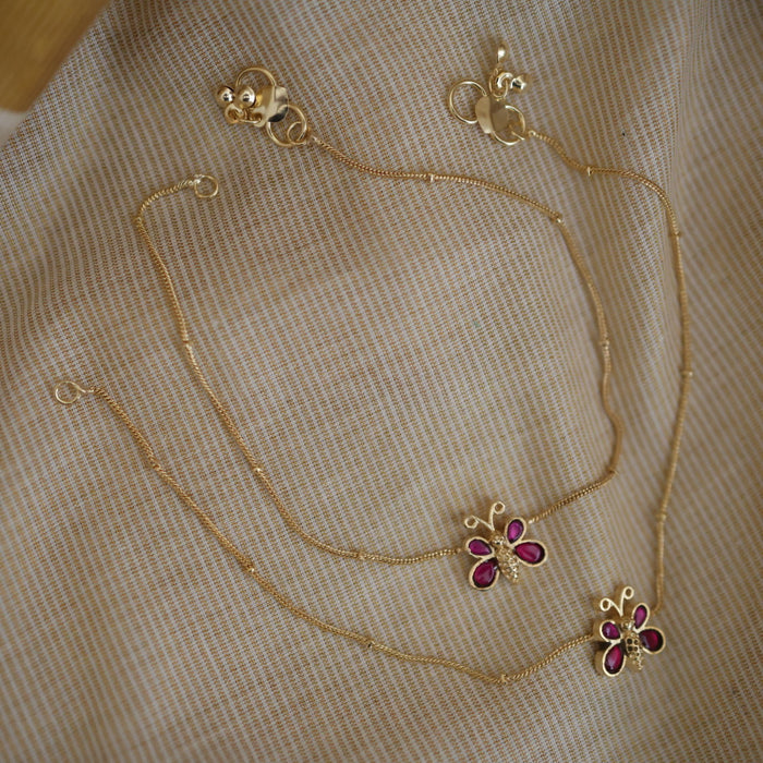 Heritage gold traditional payal HAN121