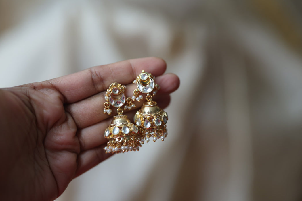 Kundan white stone short necklace TW892