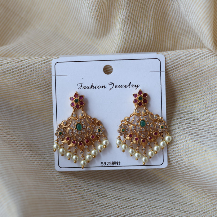 Antique multi stone drop earrings  AD4716