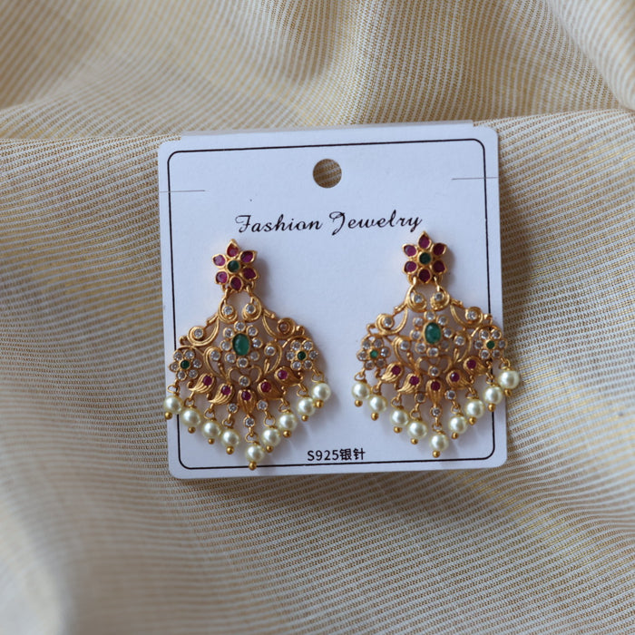 Antique multi stone drop earrings  AD4716