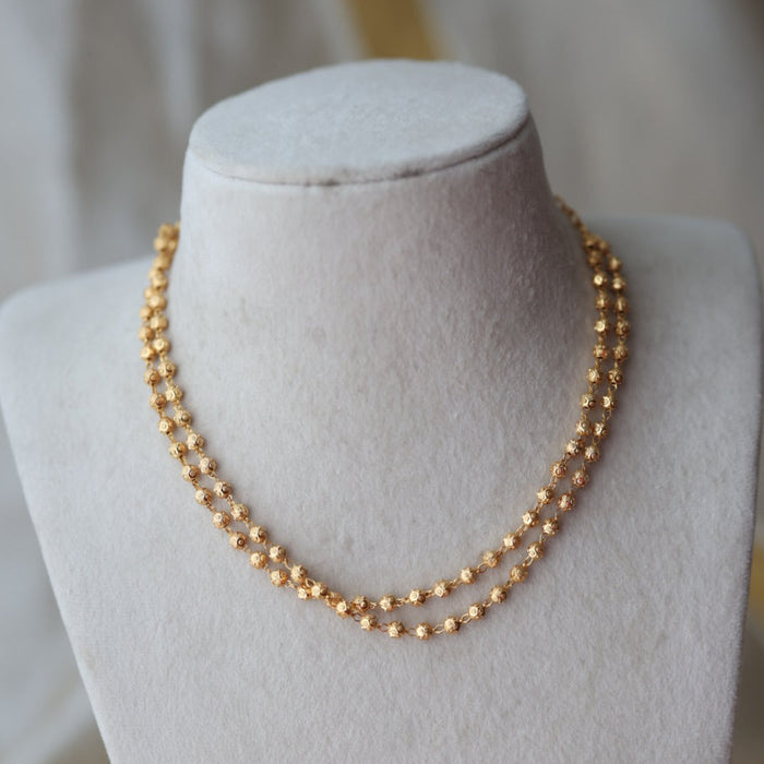 Heritage gold bead short necklace HC567