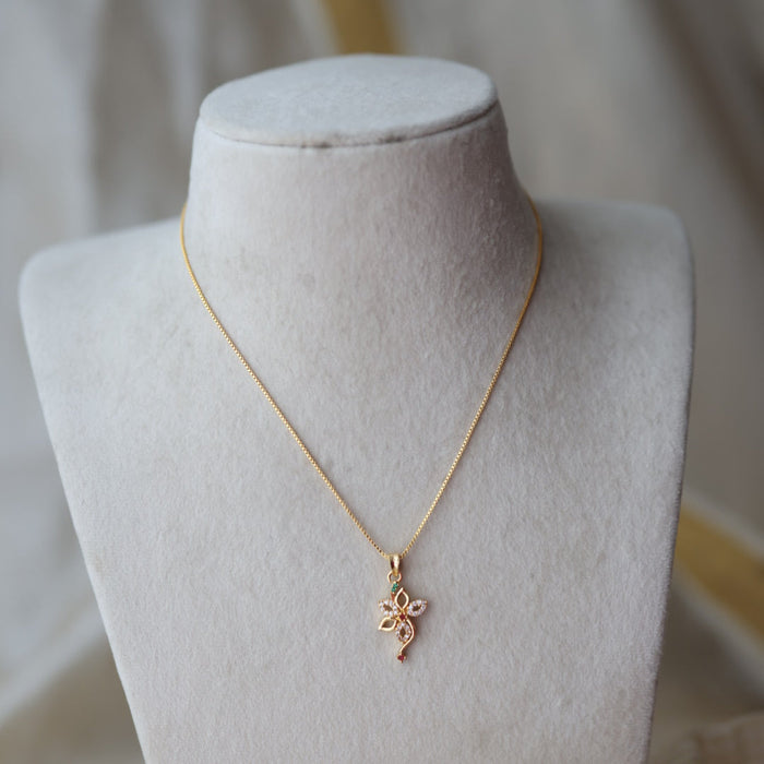 Heritage gold plated pendant  short chain HC329