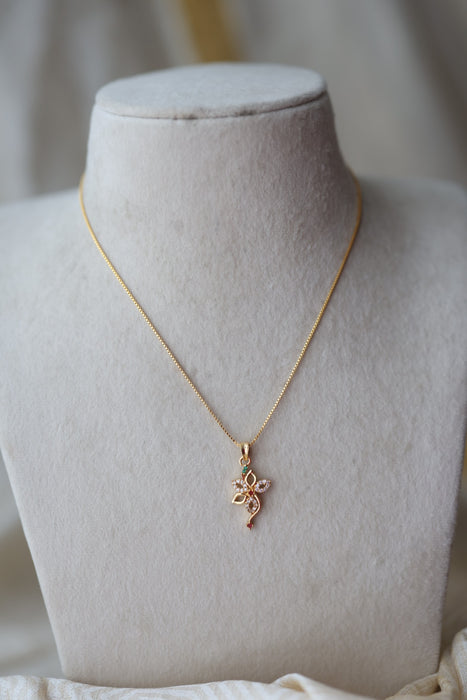 Heritage gold plated pendant  short chain HC329